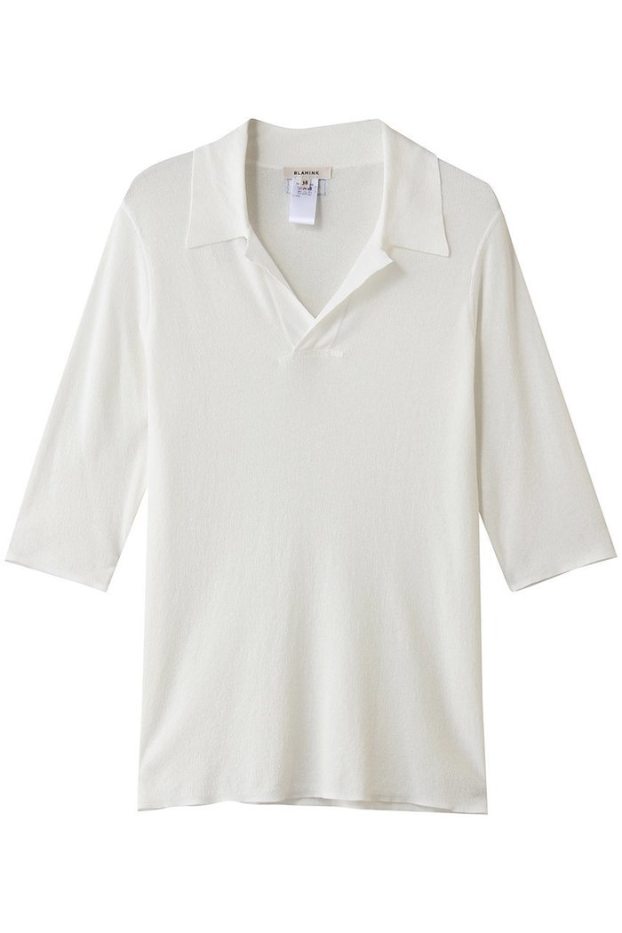 【ブラミンク/BLAMINK】の14Gレギュラーカラーショートスリーブニット インテリア・キッズ・メンズ・レディースファッション・服の通販 founy(ファニー) https://founy.com/ ファッション Fashion レディースファッション Fashion for Women トップス・カットソー Cut & Sew Tops ニット Knit Tops & Sweaters カジュアルプルオーバー・ニットトップス Pullovers & Knit Tops / Casual Pullovers インナー Innerwear ショート Short, Short Length ジャケット Jacket, Outerwear スリーブ Sleeve, Long Sleeve / Short Sleeve フィット Fit, Slim Fit レギュラー Regular, Standard Fit 新作・新入荷 New Arrivals / New In |ID: prp329100004923392 ipo3291000000036942647