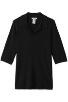 【ブラミンク/BLAMINK】の14Gレギュラーカラーショートスリーブニット ブラック|ID: prp329100004923392 ipo3291000000036942650