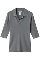 【ブラミンク/BLAMINK】の14Gレギュラーカラーショートスリーブニット ミッドグレー|ID: prp329100004923392 ipo3291000000036942651