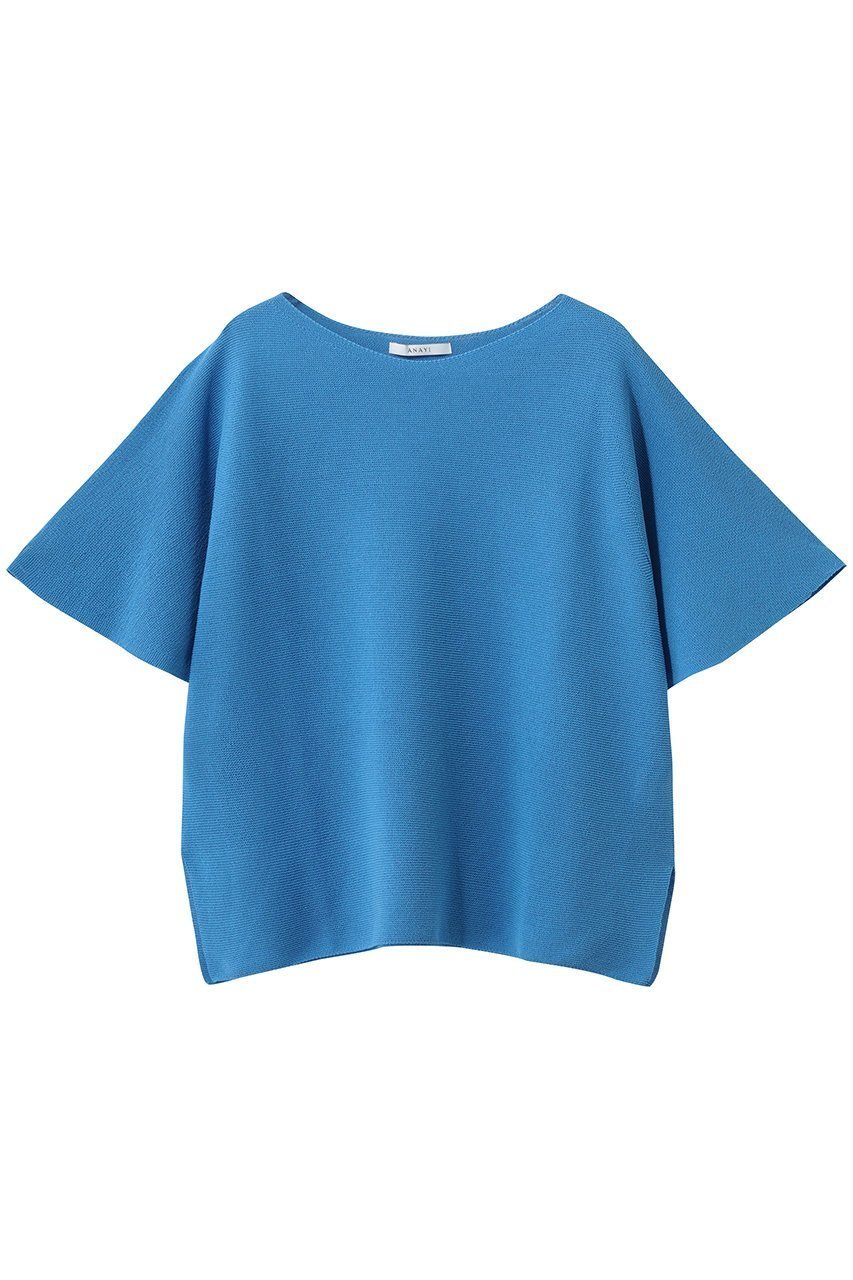 【アナイ/ANAYI】の和紙ガーターフレアスリーブプルオーバー インテリア・キッズ・メンズ・レディースファッション・服の通販 founy(ファニー) ファッション Fashion レディースファッション Fashion for Women トップス・カットソー Cut & Sew Tops ニット Knit Tops & Sweaters カジュアルプルオーバー・ニットトップス Pullovers & Knit Tops / Casual Pullovers シンプル Simple, Minimal スリット Slit, Slit Detail スリーブ Sleeve, Long Sleeve / Short Sleeve フレア Flare, Flared 夏 Summer 新作・新入荷 New Arrivals / New In 春 Spring S/S・春夏 SS, Spring/Summer, Warm Season ブルー|ID: prp329100004923393 ipo3291000000036942663