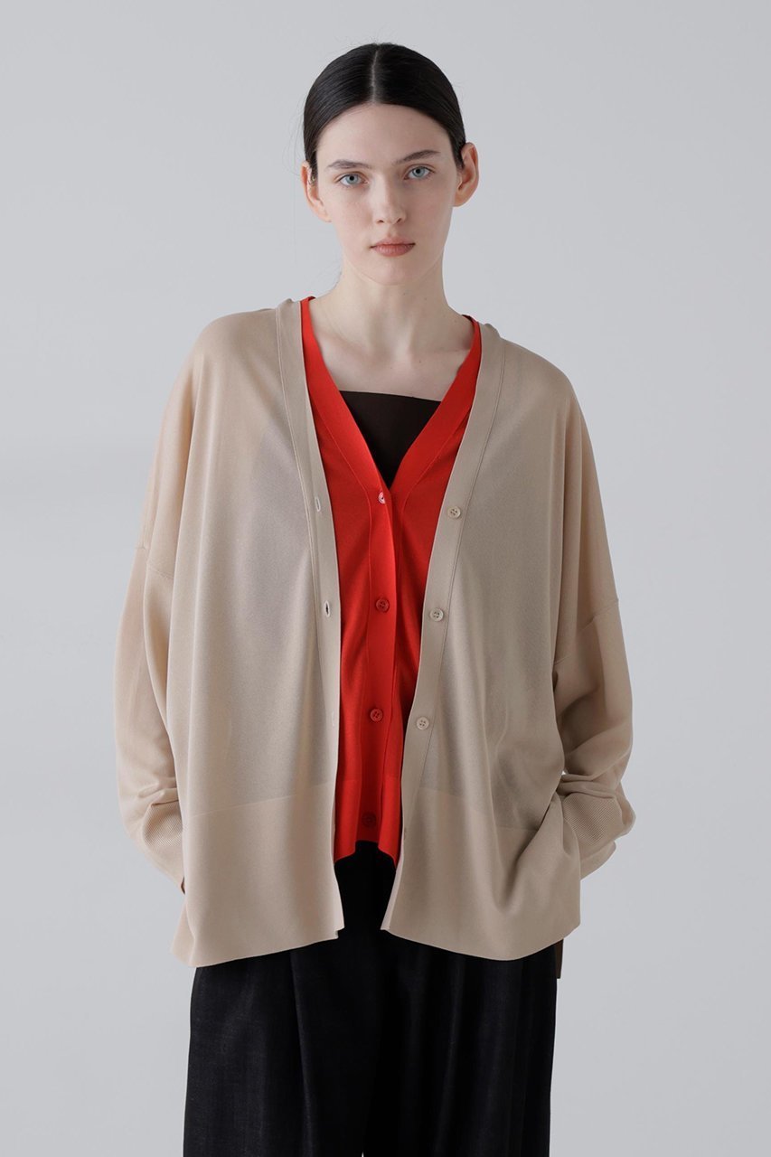 【アドーア/ADORE】のレイヤードニット インテリア・キッズ・メンズ・レディースファッション・服の通販 founy(ファニー) 　ファッション　Fashion　レディースファッション　Fashion for Women　トップス・カットソー　Cut & Sew Tops　ニット　Knit Tops & Sweaters　カジュアルプルオーバー・ニットトップス　Pullovers & Knit Tops / Casual Pullovers　カーディガン　Cardigan, Knitwear　ロング　Long, Long-Length　エレガント 上品　Elegant　夏　Summer　春　Spring　S/S・春夏　SS, Spring/Summer, Warm Season　ベージュ|ID: prp329100004923396 ipo3291000000036942671