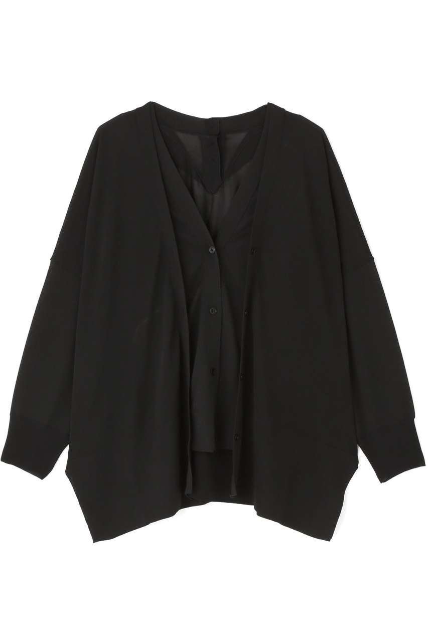 【アドーア/ADORE】のレイヤードニット インテリア・キッズ・メンズ・レディースファッション・服の通販 founy(ファニー) 　ファッション　Fashion　レディースファッション　Fashion for Women　トップス・カットソー　Cut & Sew Tops　ニット　Knit Tops & Sweaters　カジュアルプルオーバー・ニットトップス　Pullovers & Knit Tops / Casual Pullovers　カーディガン　Cardigan, Knitwear　ロング　Long, Long-Length　エレガント 上品　Elegant　夏　Summer　春　Spring　S/S・春夏　SS, Spring/Summer, Warm Season　ブラック|ID: prp329100004923396 ipo3291000000036942673