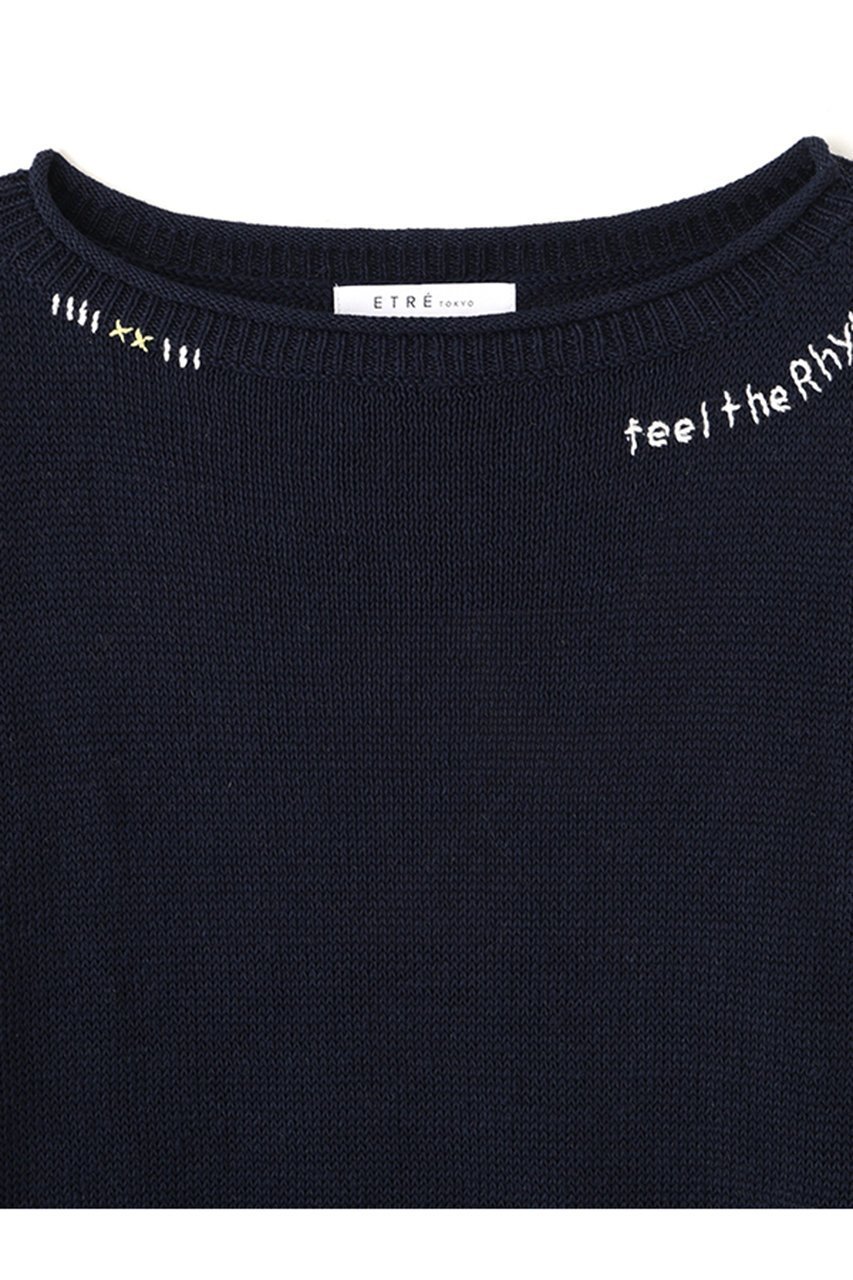 【エトレトウキョウ/ETRE TOKYO】のエンブロイダリーローゲージニットプルオーバー 人気、トレンドファッション・服の通販 founy(ファニー) 　ファッション　Fashion　レディースファッション　Fashion for Women　トップス・カットソー　Cut & Sew Tops　ニット　Knit Tops & Sweaters　カジュアルプルオーバー・ニットトップス　Pullovers & Knit Tops / Casual Pullovers　グラフィック　Graphic, Graphic Design　吸水　Absorbent, Quick-Dry　ショート　Short, Short Length　スラックス　Slacks, Dress Pants　ハンド　Hand, Handmade　ボトム　Bottoms, Lower Wear　ワイド　Wide, Wide Fit　再入荷　Restock / Back in Stock　おすすめ　Recommended / Our Picks　other-8|ID: prp329100004923397 ipo3291000000036942694