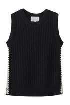 【ベイジ,/BEIGE,】のATACAM(アタカム)/テープヤーン ノースリーブニット Black|ID: prp329100004923398 ipo3291000000036942697