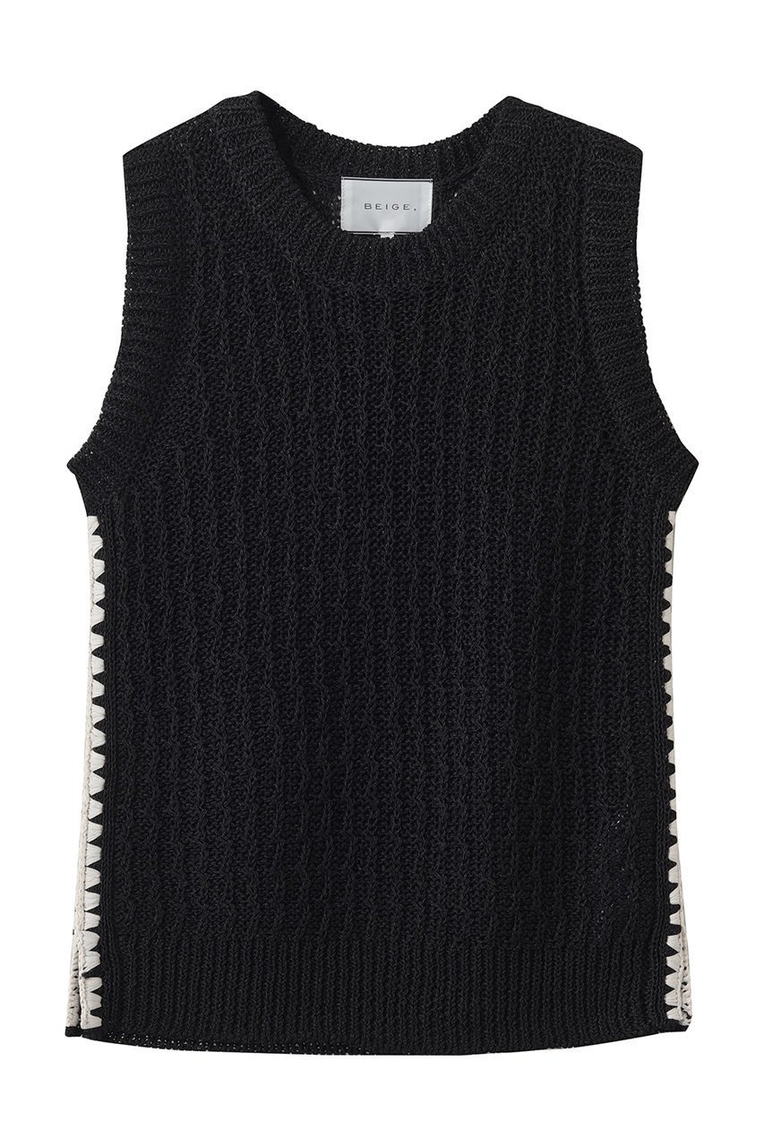 【ベイジ,/BEIGE,】のATACAM(アタカム)/テープヤーン ノースリーブニット インテリア・キッズ・メンズ・レディースファッション・服の通販 founy(ファニー) ファッション Fashion レディースファッション Fashion for Women トップス・カットソー Cut & Sew Tops ニット Knit Tops & Sweaters キャミソール&ノースリーブ Camisoles & Sleeveless Tops カジュアルプルオーバー・ニットトップス Pullovers & Knit Tops / Casual Pullovers インナー Innerwear サマー Summer, Summer Style シンプル Simple, Minimal ノースリーブ Sleeveless, No-Sleeve バランス Balance, Style Balance エレガント 上品 Elegant 夏 Summer 新作・新入荷 New Arrivals / New In Black|ID: prp329100004923398 ipo3291000000036942697