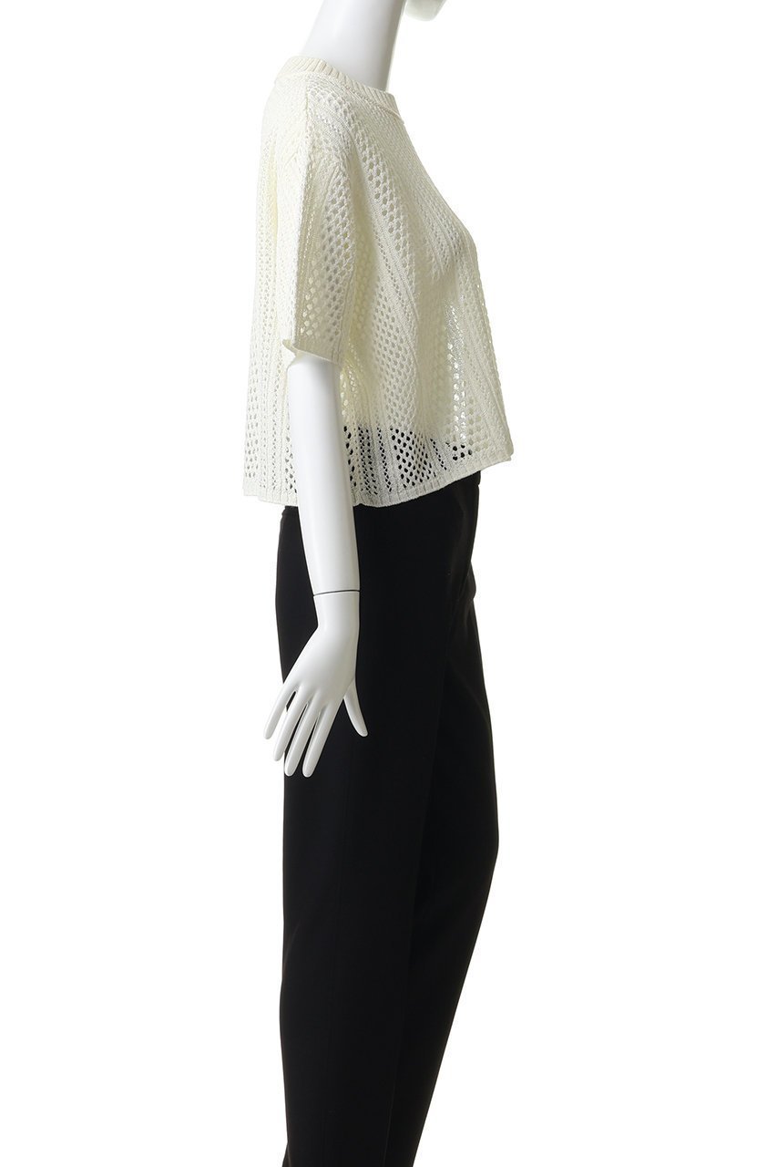 【ベイジ,/BEIGE,】のATACAM(アタカム)/パターンメッシュ ハーフニット 人気、トレンドファッション・服の通販 founy(ファニー) 　ファッション　Fashion　レディースファッション　Fashion for Women　トップス・カットソー　Cut & Sew Tops　ニット　Knit Tops & Sweaters　カジュアルプルオーバー・ニットトップス　Pullovers & Knit Tops / Casual Pullovers　ハーフ　Half, Half-Length　パターン　Pattern, Design Print　ボックス　Boxy, Box Shape　メッシュ　Mesh, Net Fabric　エレガント 上品　Elegant　半袖　Short Sleeve, Half Sleeve　夏　Summer　定番　Standard, Basic Item　新作・新入荷　New Arrivals / New In　other-3|ID: prp329100004923399 ipo3291000000036942707