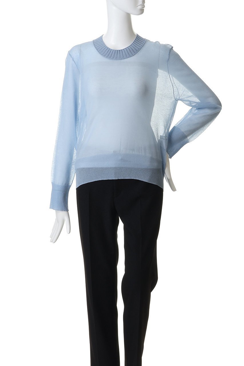 【ベイジ,/BEIGE,】のPYRRHOT(ピロート)/シアーコンビ バックスリットプルオーバー 人気、トレンドファッション・服の通販 founy(ファニー) 　ファッション　Fashion　レディースファッション　Fashion for Women　トップス・カットソー　Cut & Sew Tops　ニット　Knit Tops & Sweaters　カジュアルプルオーバー・ニットトップス　Pullovers & Knit Tops / Casual Pullovers　コンビ　Combo, Combination Style　シアー　Sheer, See-Through　スリット　Slit, Slit Detail　バランス　Balance, Style Balance　ボトム　Bottoms, Lower Wear　エレガント 上品　Elegant　新作・新入荷　New Arrivals / New In　other-2|ID: prp329100004923401 ipo3291000000036942716