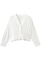 【スリー ドッツ/three dots】のジャージーコレット コクーンカーディガン ホワイト|ID:prp329100004923402