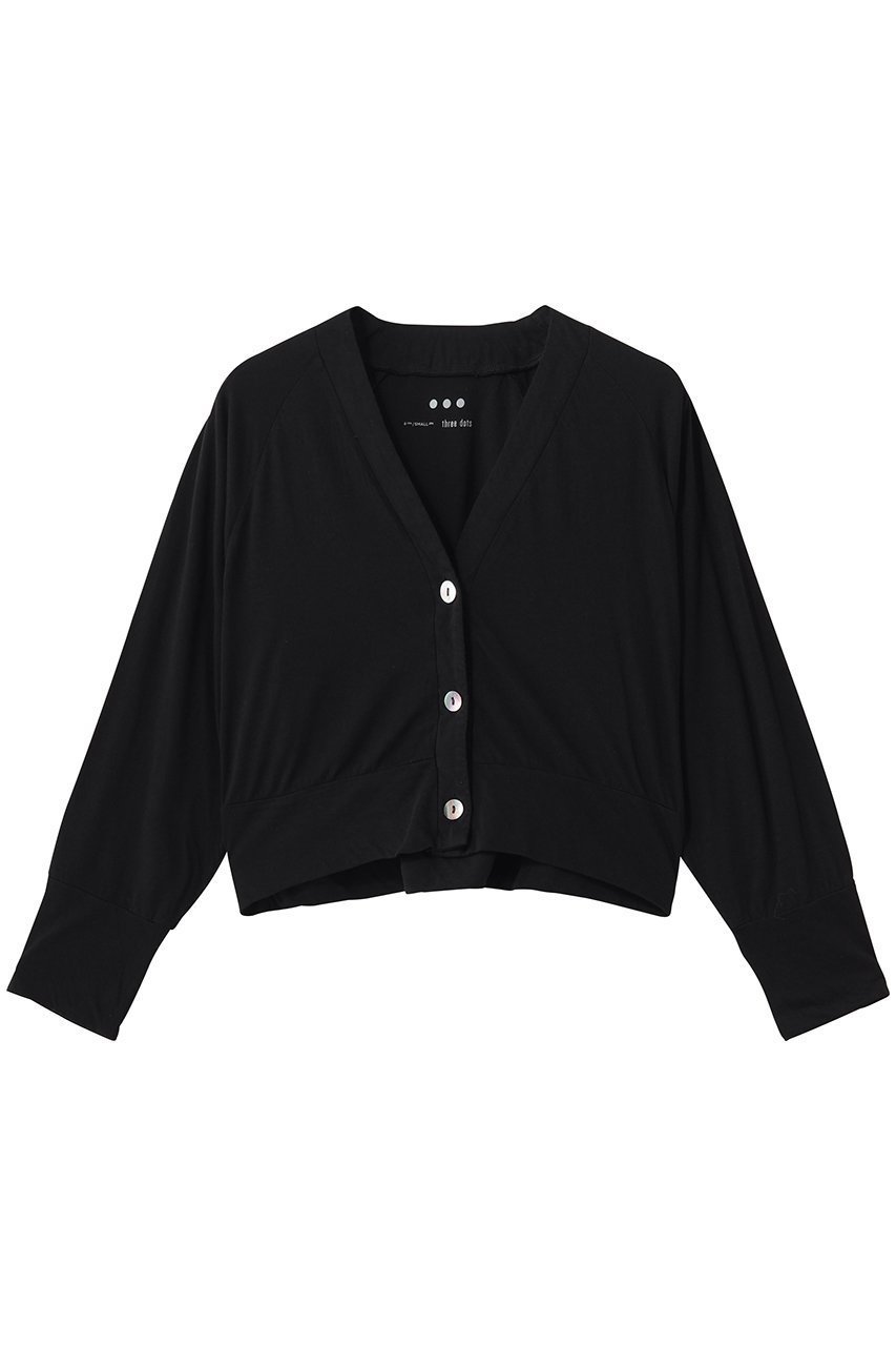 【スリー ドッツ/three dots】のジャージーコレット コクーンカーディガン インテリア・キッズ・メンズ・レディースファッション・服の通販 founy(ファニー) 　ファッション　Fashion　レディースファッション　Fashion for Women　トップス・カットソー　Cut & Sew Tops　ニット　Knit Tops & Sweaters　カーディガン・羽織り　Layered Style Cardigans　カーディガン　Cardigan, Knitwear　シンプル　Simple, Minimal　フロント　Front, Front Design　ロング　Long, Long-Length　新作・新入荷　New Arrivals / New In　ブラック|ID: prp329100004923402 ipo3291000000036942723