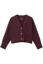 【スリー ドッツ/three dots】のジャージーコレット コクーンカーディガン バーガンディー|ID:prp329100004923402