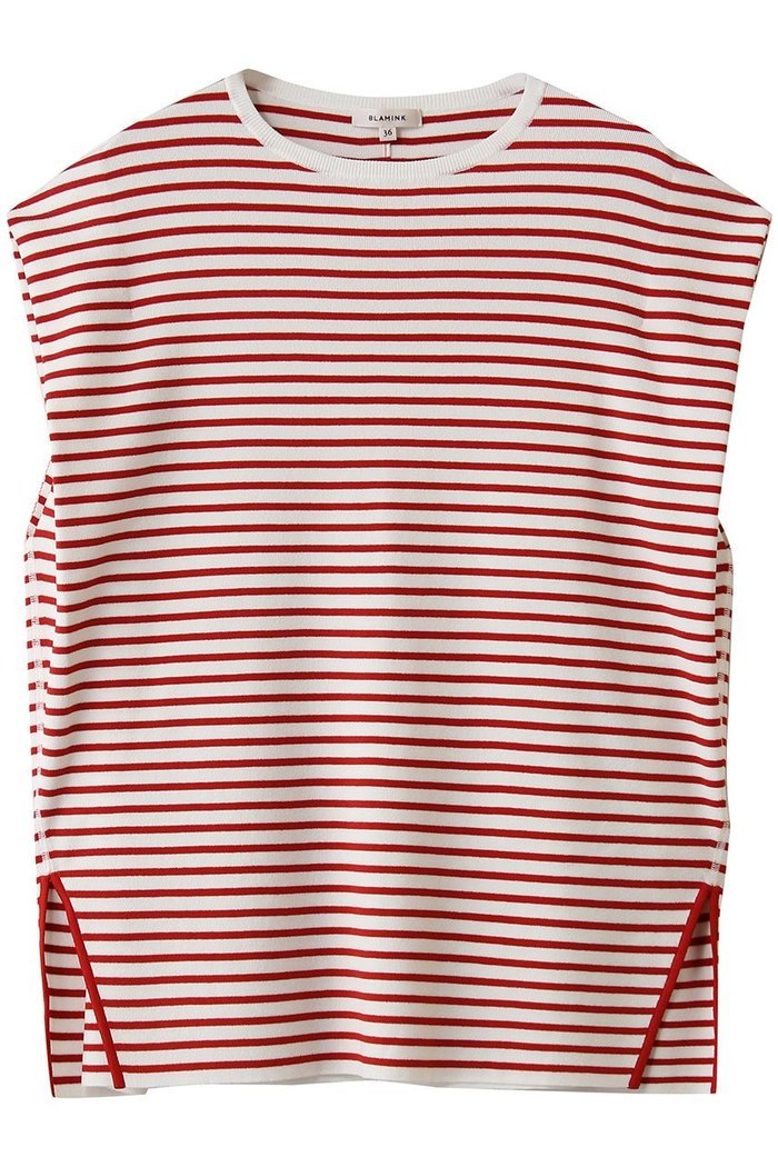 【ブラミンク/BLAMINK】の18Gボーダーニットベスト インテリア・キッズ・メンズ・レディースファッション・服の通販 founy(ファニー) https://founy.com/ ファッション Fashion レディースファッション Fashion for Women トップス・カットソー Cut & Sew Tops ニット Knit Tops & Sweaters ベスト&ジレ / 重ね着スタイル Vests & Gilets カジュアルプルオーバー・ニットトップス Pullovers & Knit Tops / Casual Pullovers ベスト Vest, Waistcoat ボーダー Border, Stripe エレガント 上品 Elegant 夏 Summer 定番 Standard, Basic Item 新作・新入荷 New Arrivals / New In 春 Spring S/S・春夏 SS, Spring/Summer, Warm Season |ID: prp329100004923404 ipo3291000000036942736