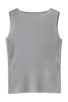 【ランバン オン ブルー/LANVIN en Bleu】のシアーリブボートネックニット グレー|ID: prp329100004923408 ipo3291000000036942761