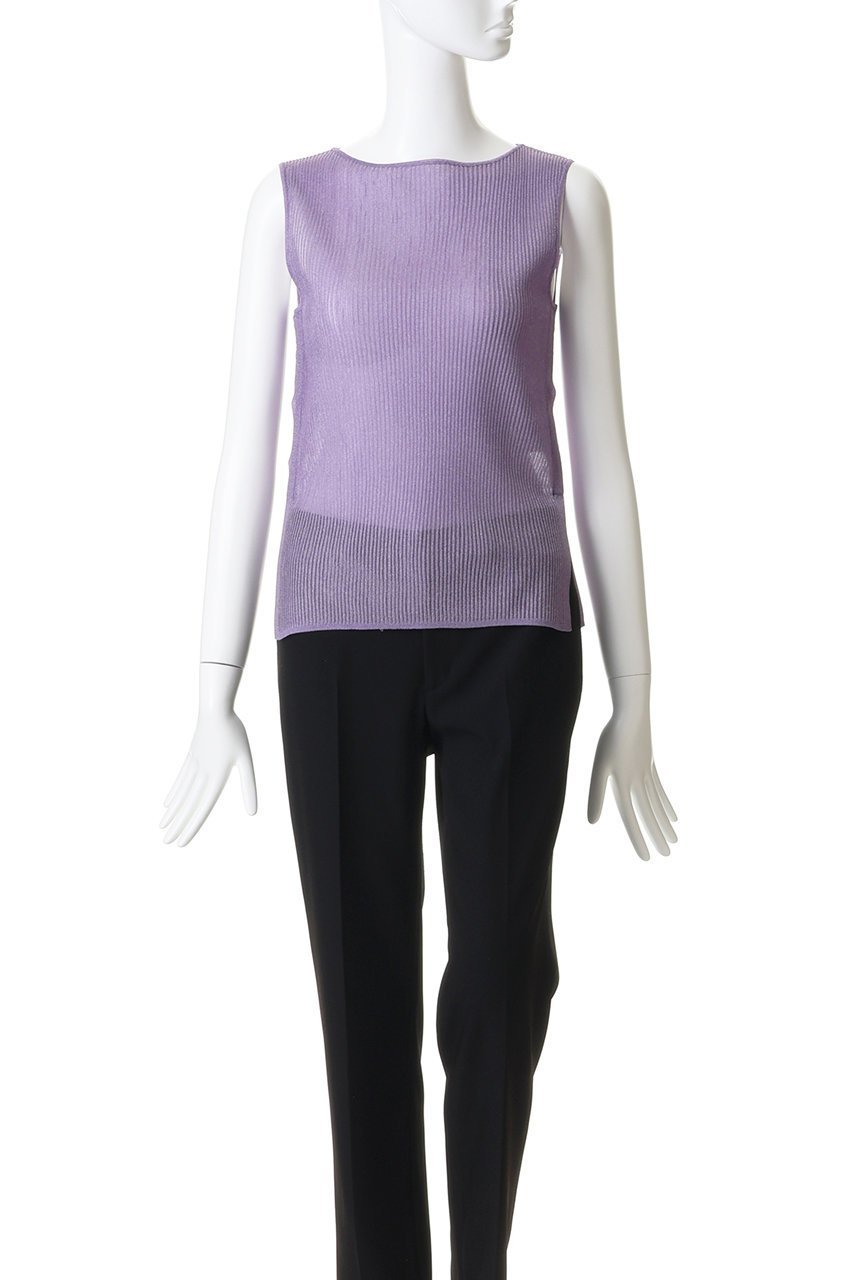 【ランバン オン ブルー/LANVIN en Bleu】のシアーリブボートネックニット 人気、トレンドファッション・服の通販 founy(ファニー) 　ファッション　Fashion　レディースファッション　Fashion for Women　トップス・カットソー　Cut & Sew Tops　ニット　Knit Tops & Sweaters　カジュアルプルオーバー・ニットトップス　Pullovers & Knit Tops / Casual Pullovers　インナー　Innerwear　シアー　Sheer, See-Through　エレガント 上品　Elegant　新作・新入荷　New Arrivals / New In　other-2|ID: prp329100004923408 ipo3291000000036942764