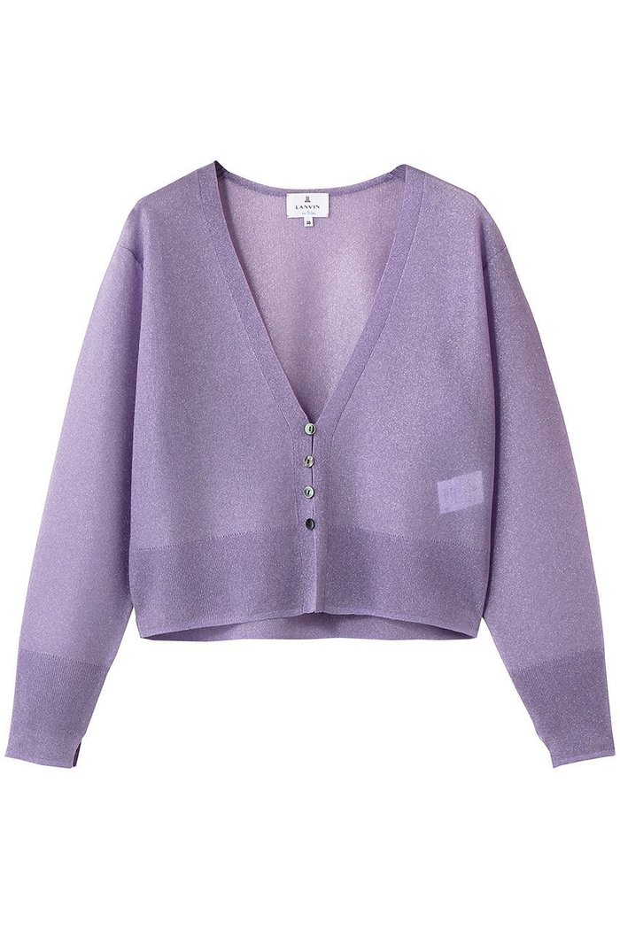 【ランバン オン ブルー/LANVIN en Bleu】のシアーVネックカーディガン インテリア・キッズ・メンズ・レディースファッション・服の通販 founy(ファニー) https://founy.com/ ファッション Fashion レディースファッション Fashion for Women トップス・カットソー Cut & Sew Tops ニット Knit Tops & Sweaters カーディガン・羽織り Layered Style Cardigans Vネックトップス V-Neck Tops / V-Cut Neckline Shirts カーディガン Cardigan, Knitwear コンパクト Compact, Small Size シアー Sheer, See-Through ショート Short, Short Length トレンド Trend, Trending Now ボトム Bottoms, Lower Wear エレガント 上品 Elegant 新作・新入荷 New Arrivals / New In |ID: prp329100004923413 ipo3291000000036942775