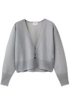 【ランバン オン ブルー/LANVIN en Bleu】のシアーVネックカーディガン グレー|ID:prp329100004923413
