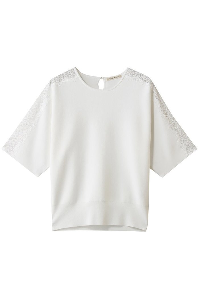 【デザイン ワークス/DESIGN WORKS】の【セットアップ対応】16ゲージ総針レースプルオーバー インテリア・キッズ・メンズ・レディースファッション・服の通販 founy(ファニー) https://founy.com/ ファッション Fashion レディースファッション Fashion for Women トップス・カットソー Cut & Sew Tops ニット Knit Tops & Sweaters カジュアルプルオーバー・ニットトップス Pullovers & Knit Tops / Casual Pullovers なめらか Smooth, Silky Texture セットアップ Set-Up, Coordinated Outfit センター Center, Center Line フレア Flare, Flared ボトム Bottoms, Lower Wear ヨーク Yoke, Yoke Design レース Lace, Lace Fabric 夏 Summer 新作・新入荷 New Arrivals / New In |ID: prp329100004923416 ipo3291000000036942794