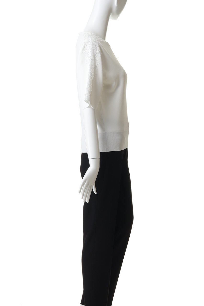 【デザイン ワークス/DESIGN WORKS】の【セットアップ対応】16ゲージ総針レースプルオーバー 人気、トレンドファッション・服の通販 founy(ファニー) 　ファッション　Fashion　レディースファッション　Fashion for Women　トップス・カットソー　Cut & Sew Tops　ニット　Knit Tops & Sweaters　カジュアルプルオーバー・ニットトップス　Pullovers & Knit Tops / Casual Pullovers　なめらか　Smooth, Silky Texture　セットアップ　Set-Up, Coordinated Outfit　センター　Center, Center Line　フレア　Flare, Flared　ボトム　Bottoms, Lower Wear　ヨーク　Yoke, Yoke Design　レース　Lace, Lace Fabric　夏　Summer　新作・新入荷　New Arrivals / New In　other-3|ID: prp329100004923416 ipo3291000000036942805