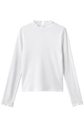 【スティーブンアラン/steven alan】のドット リブ フリル プルオーバー 人気、トレンドファッション・服の通販 founy(ファニー) ファッション Fashion レディースファッション Fashion for Women トップス・カットソー Cut & Sew Tops ニット Knit Tops & Sweaters カジュアルプルオーバー・ニットトップス Pullovers & Knit Tops / Casual Pullovers おすすめ Recommended / Our Picks インナー Innerwear ドット Polka Dot, Dot Pattern フリル Frill, Ruffle ブルゾン Blouson, Bomber Jacket モックネック Mock Neck, Short Turtleneck 新作・新入荷 New Arrivals / New In |ID:prp329100004923417