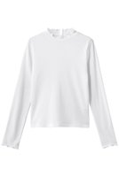 【スティーブンアラン/steven alan】のドット リブ フリル プルオーバー 人気、トレンドファッション・服の通販 founy(ファニー) ファッション Fashion レディースファッション Fashion for Women トップス・カットソー Cut & Sew Tops ニット Knit Tops & Sweaters カジュアルプルオーバー・ニットトップス Pullovers & Knit Tops / Casual Pullovers おすすめ Recommended / Our Picks インナー Innerwear ドット Polka Dot, Dot Pattern フリル Frill, Ruffle ブルゾン Blouson, Bomber Jacket モックネック Mock Neck, Short Turtleneck 新作・新入荷 New Arrivals / New In |ID:prp329100004923417