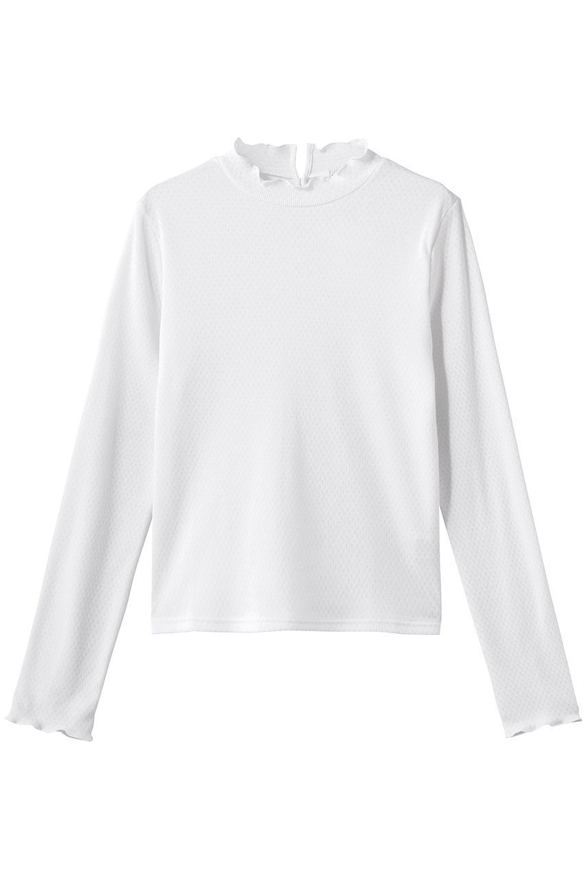 【スティーブンアラン/steven alan】のドット リブ フリル プルオーバー 人気、トレンドファッション・服の通販 founy(ファニー) ファッション Fashion レディースファッション Fashion for Women トップス・カットソー Cut & Sew Tops ニット Knit Tops & Sweaters カジュアルプルオーバー・ニットトップス Pullovers & Knit Tops / Casual Pullovers おすすめ Recommended / Our Picks インナー Innerwear ドット Polka Dot, Dot Pattern フリル Frill, Ruffle ブルゾン Blouson, Bomber Jacket モックネック Mock Neck, Short Turtleneck 新作・新入荷 New Arrivals / New In other-1|ID: prp329100004923417 ipo3291000000036942815