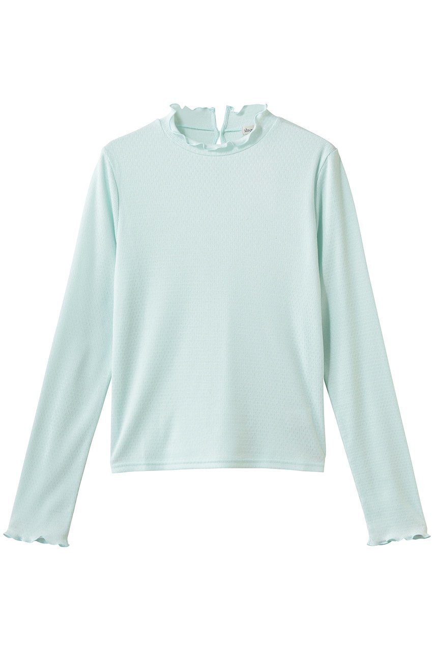 【スティーブンアラン/steven alan】のドット リブ フリル プルオーバー インテリア・キッズ・メンズ・レディースファッション・服の通販 founy(ファニー) ファッション Fashion レディースファッション Fashion for Women トップス・カットソー Cut & Sew Tops ニット Knit Tops & Sweaters カジュアルプルオーバー・ニットトップス Pullovers & Knit Tops / Casual Pullovers おすすめ Recommended / Our Picks インナー Innerwear ドット Polka Dot, Dot Pattern フリル Frill, Ruffle ブルゾン Blouson, Bomber Jacket モックネック Mock Neck, Short Turtleneck 新作・新入荷 New Arrivals / New In ライトブルー|ID: prp329100004923417 ipo3291000000036942824