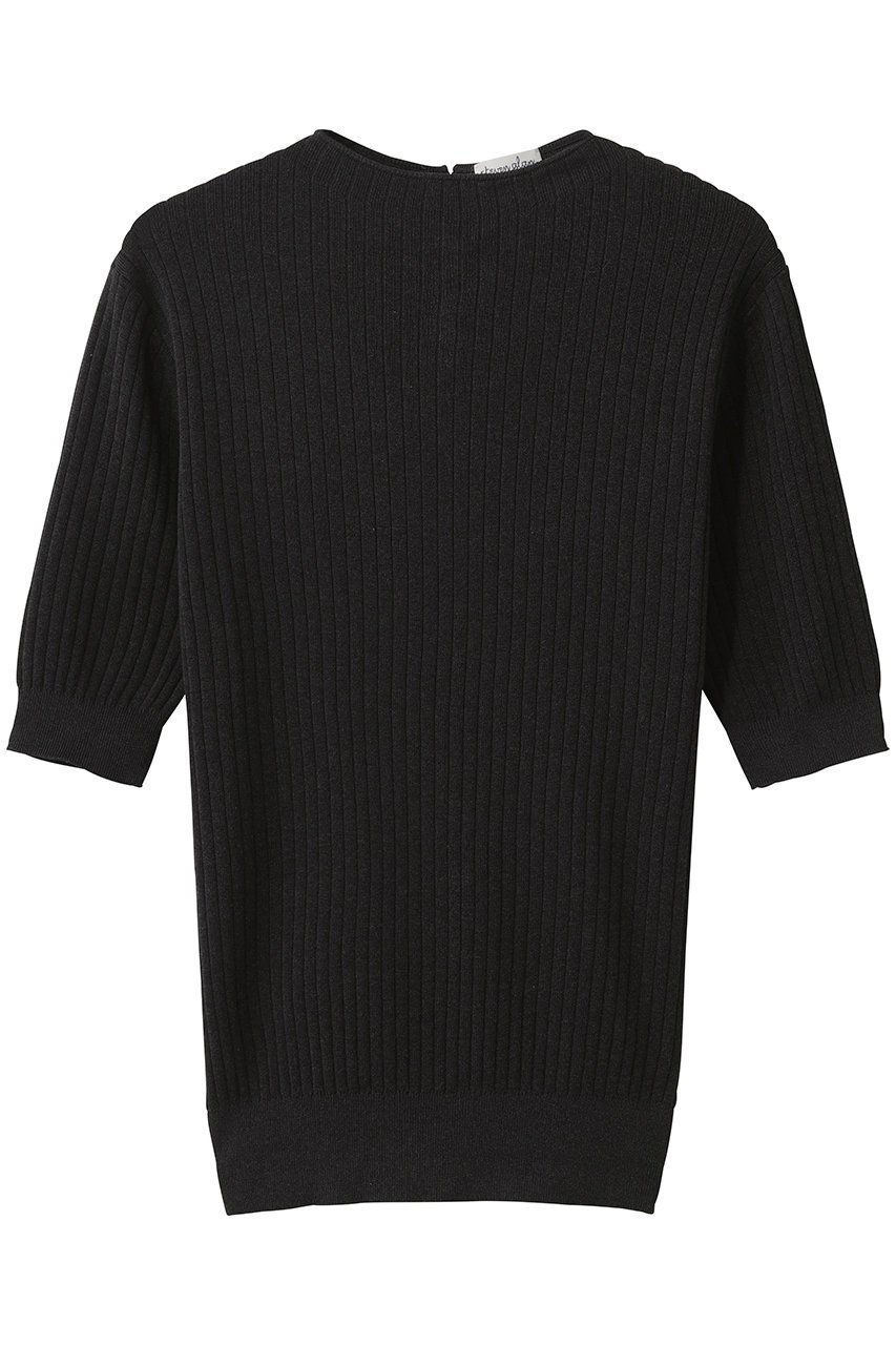 【スティーブンアラン/steven alan】のボトルネック ハーフスリーブ ニット インテリア・キッズ・メンズ・レディースファッション・服の通販 founy(ファニー) 　ファッション　Fashion　レディースファッション　Fashion for Women　トップス・カットソー　Cut & Sew Tops　ニット　Knit Tops & Sweaters　カジュアルプルオーバー・ニットトップス　Pullovers & Knit Tops / Casual Pullovers　シルク　Silk, 100% Silk　スリーブ　Sleeve, Long Sleeve / Short Sleeve　センター　Center, Center Line　デニム　Denim, Jeans Material　ハーフ　Half, Half-Length　ボトム　Bottoms, Lower Wear　ボトルネック　Bottle Neck, Mock Neck　定番　Standard, Basic Item　新作・新入荷　New Arrivals / New In　ダークグレー|ID: prp329100004923419 ipo3291000000036942840