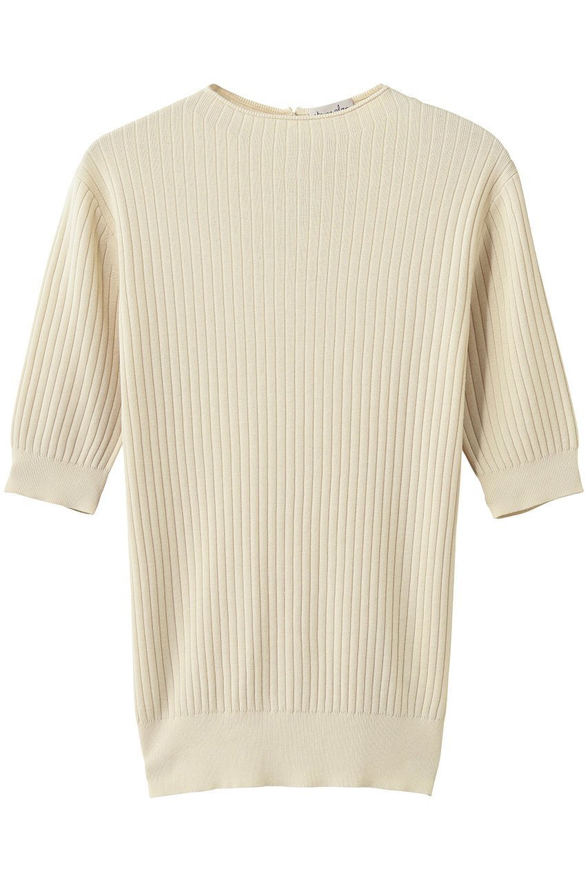 【スティーブンアラン/steven alan】のボトルネック ハーフスリーブ ニット インテリア・キッズ・メンズ・レディースファッション・服の通販 founy(ファニー) 　ファッション　Fashion　レディースファッション　Fashion for Women　トップス・カットソー　Cut & Sew Tops　ニット　Knit Tops & Sweaters　カジュアルプルオーバー・ニットトップス　Pullovers & Knit Tops / Casual Pullovers　シルク　Silk, 100% Silk　スリーブ　Sleeve, Long Sleeve / Short Sleeve　センター　Center, Center Line　デニム　Denim, Jeans Material　ハーフ　Half, Half-Length　ボトム　Bottoms, Lower Wear　ボトルネック　Bottle Neck, Mock Neck　定番　Standard, Basic Item　新作・新入荷　New Arrivals / New In　ナチュラル|ID: prp329100004923419 ipo3291000000036942842