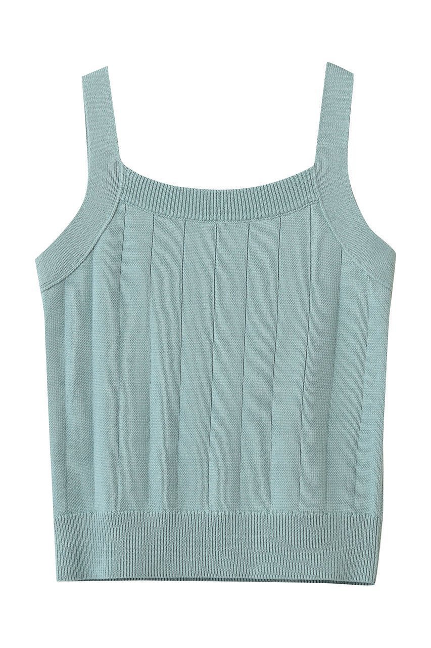 【エブール/ebure】のボタニカルダイコットンミドルゲージ ワイドリブニットキャミソール インテリア・キッズ・メンズ・レディースファッション・服の通販 founy(ファニー) 　ファッション　Fashion　レディースファッション　Fashion for Women　トップス・カットソー　Cut & Sew Tops　ニット　Knit Tops & Sweaters　キャミソール&ノースリーブ　Camisoles & Sleeveless Tops　カジュアルプルオーバー・ニットトップス　Pullovers & Knit Tops / Casual Pullovers　おすすめ　Recommended / Our Picks　カットソー　Cut and Sewn Top　キャミソール　Camisole, Spaghetti Strap Top　コンパクト　Compact, Small Size　フロント　Front, Front Design　ベスト　Vest, Waistcoat　ラップ　Wrap, Wrap Design　ワイドリブ　Wide Rib, Wide Ribbed Knit　夏　Summer　新作・新入荷　New Arrivals / New In　春　Spring　S/S・春夏　SS, Spring/Summer, Warm Season　グリーン|ID: prp329100004923425 ipo3291000000036942873