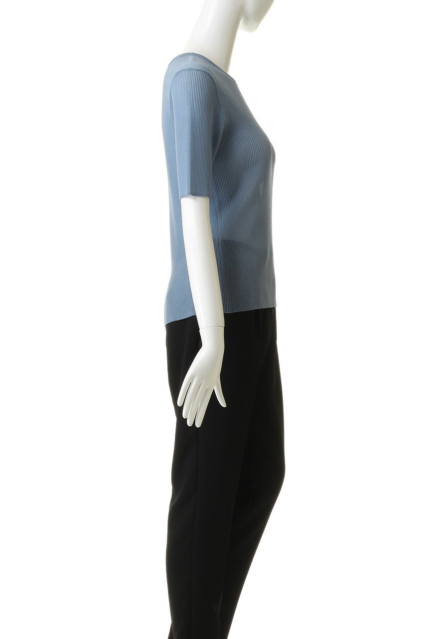 【エブール/ebure】のライトシアーニット 5分袖リブニットプルオーバー 人気、トレンドファッション・服の通販 founy(ファニー) 　ファッション　Fashion　レディースファッション　Fashion for Women　トップス・カットソー　Cut & Sew Tops　ニット　Knit Tops & Sweaters　カジュアルプルオーバー・ニットトップス　Pullovers & Knit Tops / Casual Pullovers　なめらか　Smooth, Silky Texture　シルク　Silk, 100% Silk　スマート　Smart, Elegant　フィット　Fit, Slim Fit　エレガント 上品　Elegant　新作・新入荷　New Arrivals / New In　other-3|ID: prp329100004923429 ipo3291000000036942897