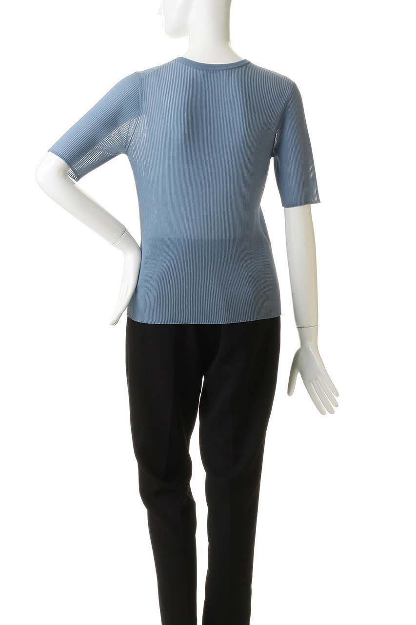 【エブール/ebure】のライトシアーニット 5分袖リブニットプルオーバー 人気、トレンドファッション・服の通販 founy(ファニー) 　ファッション　Fashion　レディースファッション　Fashion for Women　トップス・カットソー　Cut & Sew Tops　ニット　Knit Tops & Sweaters　カジュアルプルオーバー・ニットトップス　Pullovers & Knit Tops / Casual Pullovers　なめらか　Smooth, Silky Texture　シルク　Silk, 100% Silk　スマート　Smart, Elegant　フィット　Fit, Slim Fit　エレガント 上品　Elegant　新作・新入荷　New Arrivals / New In　other-4|ID: prp329100004923429 ipo3291000000036942900