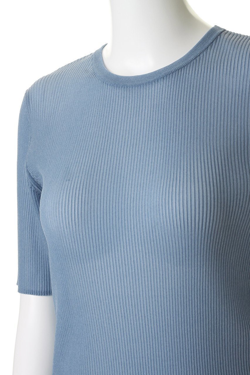 【エブール/ebure】のライトシアーニット 5分袖リブニットプルオーバー 人気、トレンドファッション・服の通販 founy(ファニー) 　ファッション　Fashion　レディースファッション　Fashion for Women　トップス・カットソー　Cut & Sew Tops　ニット　Knit Tops & Sweaters　カジュアルプルオーバー・ニットトップス　Pullovers & Knit Tops / Casual Pullovers　なめらか　Smooth, Silky Texture　シルク　Silk, 100% Silk　スマート　Smart, Elegant　フィット　Fit, Slim Fit　エレガント 上品　Elegant　新作・新入荷　New Arrivals / New In　other-5|ID: prp329100004923429 ipo3291000000036942902