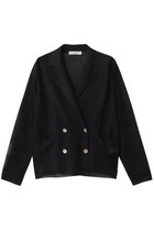 【エブール/ebure】のライトシアーニット ジャケットカーディガン ブラック|ID: prp329100004923432 ipo3291000000036942908