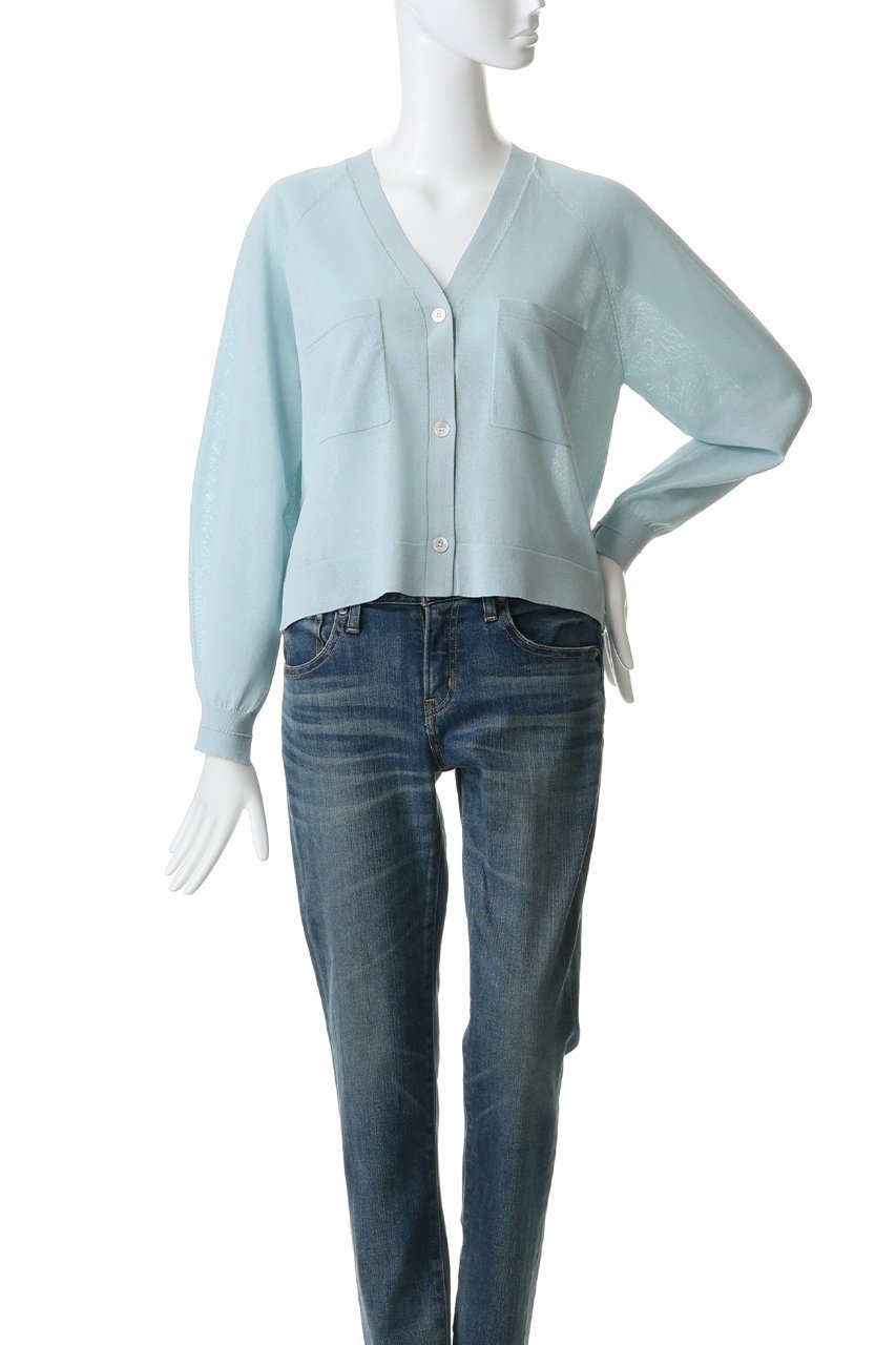 【マリリンムーン/MARILYN MOON】の16Gペーパーニットコクーンスリーブカーディガン 人気、トレンドファッション・服の通販 founy(ファニー) 　ファッション　Fashion　レディースファッション　Fashion for Women　トップス・カットソー　Cut & Sew Tops　ニット　Knit Tops & Sweaters　カーディガン・羽織り　Layered Style Cardigans　なめらか　Smooth, Silky Texture　カーディガン　Cardigan, Knitwear　クロップド　Cropped, Short Length　コクーン　Cocoon, Cocoon Silhouette　シアー　Sheer, See-Through　バランス　Balance, Style Balance　パッチ　Patch, Appliqué　ベーシック　Basic, Essential　ペーパー　Paper, Kraft Paper　ポケット　Pocket, Pocket Detail　夏　Summer　新作・新入荷　New Arrivals / New In　other-2|ID: prp329100004923435 ipo3291000000036942944