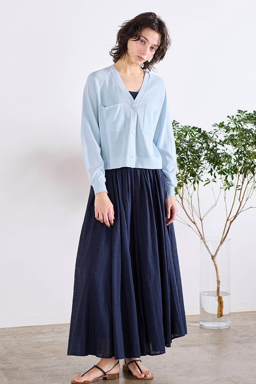 【マリリンムーン/MARILYN MOON】の16Gペーパーニットコクーンスリーブカーディガン 人気、トレンドファッション・服の通販 founy(ファニー) 　ファッション　Fashion　レディースファッション　Fashion for Women　トップス・カットソー　Cut & Sew Tops　ニット　Knit Tops & Sweaters　カーディガン・羽織り　Layered Style Cardigans　なめらか　Smooth, Silky Texture　カーディガン　Cardigan, Knitwear　クロップド　Cropped, Short Length　コクーン　Cocoon, Cocoon Silhouette　シアー　Sheer, See-Through　バランス　Balance, Style Balance　パッチ　Patch, Appliqué　ベーシック　Basic, Essential　ペーパー　Paper, Kraft Paper　ポケット　Pocket, Pocket Detail　夏　Summer　新作・新入荷　New Arrivals / New In　other-6|ID: prp329100004923435 ipo3291000000036942957