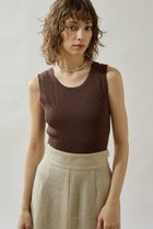 【ウィムガゼット/Whim Gazette】の【Drawing Numbers】リブニットタンク ブラウン|ID: prp329100004923440 ipo3291000000036942969