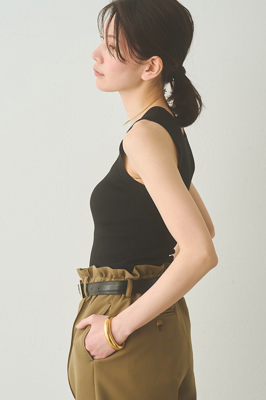 【ウィムガゼット/Whim Gazette】の【Drawing Numbers】リブニットタンク 人気、トレンドファッション・服の通販 founy(ファニー) 　ファッション　Fashion　レディースファッション　Fashion for Women　トップス・カットソー　Cut & Sew Tops　ニット　Knit Tops & Sweaters　カジュアルプルオーバー・ニットトップス　Pullovers & Knit Tops / Casual Pullovers　おすすめ　Recommended / Our Picks　インナー　Innerwear　カーディガン　Cardigan, Knitwear　ショルダー　Shoulder, Shoulder Strap　ジャケット　Jacket, Outerwear　ボトム　Bottoms, Lower Wear　リブニット　Rib Knit, Ribbed Knit　再入荷　Restock / Back in Stock　other-3|ID: prp329100004923440 ipo3291000000036942976