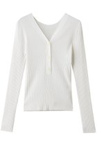 【マイ ウィークネス/MY WEAKNESS】のSigrid 2Way Rib Pullover ホワイト|ID: prp329100004923458 ipo3291000000036943079