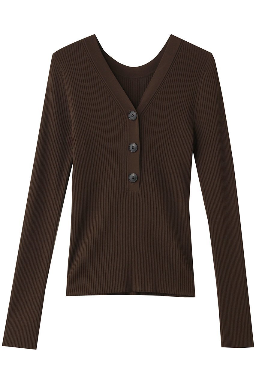 【マイ ウィークネス/MY WEAKNESS】のSigrid 2Way Rib Pullover インテリア・キッズ・メンズ・レディースファッション・服の通販 founy(ファニー) 　ファッション　Fashion　レディースファッション　Fashion for Women　トップス・カットソー　Cut & Sew Tops　ニット　Knit Tops & Sweaters　カジュアルプルオーバー・ニットトップス　Pullovers & Knit Tops / Casual Pullovers　エレガント 上品　Elegant　夏　Summer　新作・新入荷　New Arrivals / New In　ブラウン|ID: prp329100004923458 ipo3291000000036943085