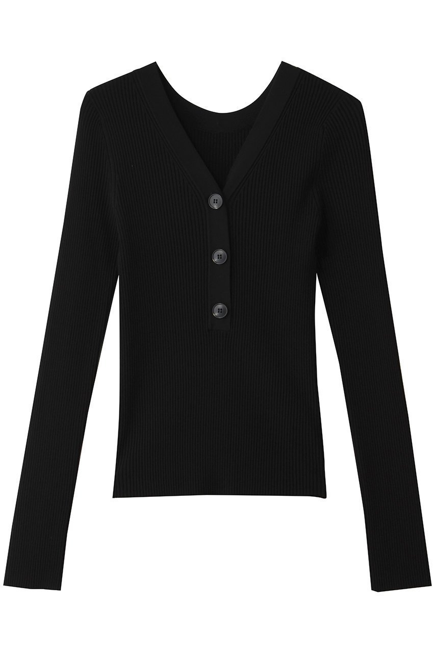 【マイ ウィークネス/MY WEAKNESS】のSigrid 2Way Rib Pullover インテリア・キッズ・メンズ・レディースファッション・服の通販 founy(ファニー) 　ファッション　Fashion　レディースファッション　Fashion for Women　トップス・カットソー　Cut & Sew Tops　ニット　Knit Tops & Sweaters　カジュアルプルオーバー・ニットトップス　Pullovers & Knit Tops / Casual Pullovers　エレガント 上品　Elegant　夏　Summer　新作・新入荷　New Arrivals / New In　ブラック|ID: prp329100004923458 ipo3291000000036943089
