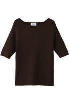 【プルミエ アロンディスモン/1er Arrondissement】のボートネックハーフスリーブニット ブラウン|ID: prp329100004923473 ipo3291000000036943167