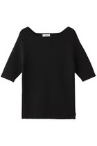 【プルミエ アロンディスモン/1er Arrondissement】のボートネックハーフスリーブニット ブラック|ID: prp329100004923473 ipo3291000000036943169