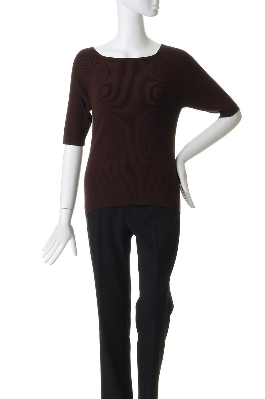 【プルミエ アロンディスモン/1er Arrondissement】のボートネックハーフスリーブニット 人気、トレンドファッション・服の通販 founy(ファニー) 　ファッション　Fashion　レディースファッション　Fashion for Women　トップス・カットソー　Cut & Sew Tops　ニット　Knit Tops & Sweaters　カジュアルプルオーバー・ニットトップス　Pullovers & Knit Tops / Casual Pullovers　インナー　Innerwear　ジャケット　Jacket, Outerwear　フィット　Fit, Slim Fit　ワイド　Wide, Wide Fit　エレガント 上品　Elegant　半袖　Short Sleeve, Half Sleeve　夏　Summer　定番　Standard, Basic Item　新作・新入荷　New Arrivals / New In　other-2|ID: prp329100004923473 ipo3291000000036943171