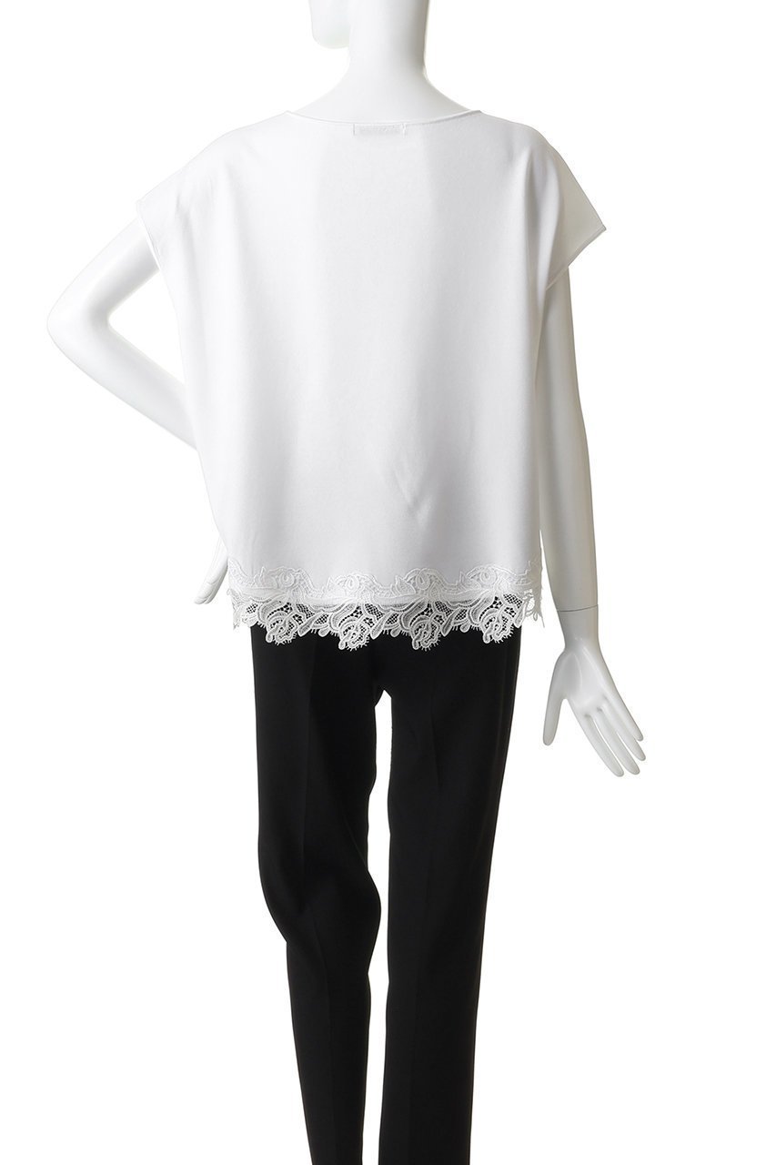 【アナイ/ANAYI】のレースヘムボクシープルオーバー 人気、トレンドファッション・服の通販 founy(ファニー) 　ファッション　Fashion　レディースファッション　Fashion for Women　トップス・カットソー　Cut & Sew Tops　ニット　Knit Tops & Sweaters　カジュアルプルオーバー・ニットトップス　Pullovers & Knit Tops / Casual Pullovers　イレギュラーヘム　Irregular Hem　デニム　Denim, Jeans Material　レース　Lace, Lace Fabric　エレガント 上品　Elegant　新作・新入荷　New Arrivals / New In　other-4|ID: prp329100004923475 ipo3291000000036943193