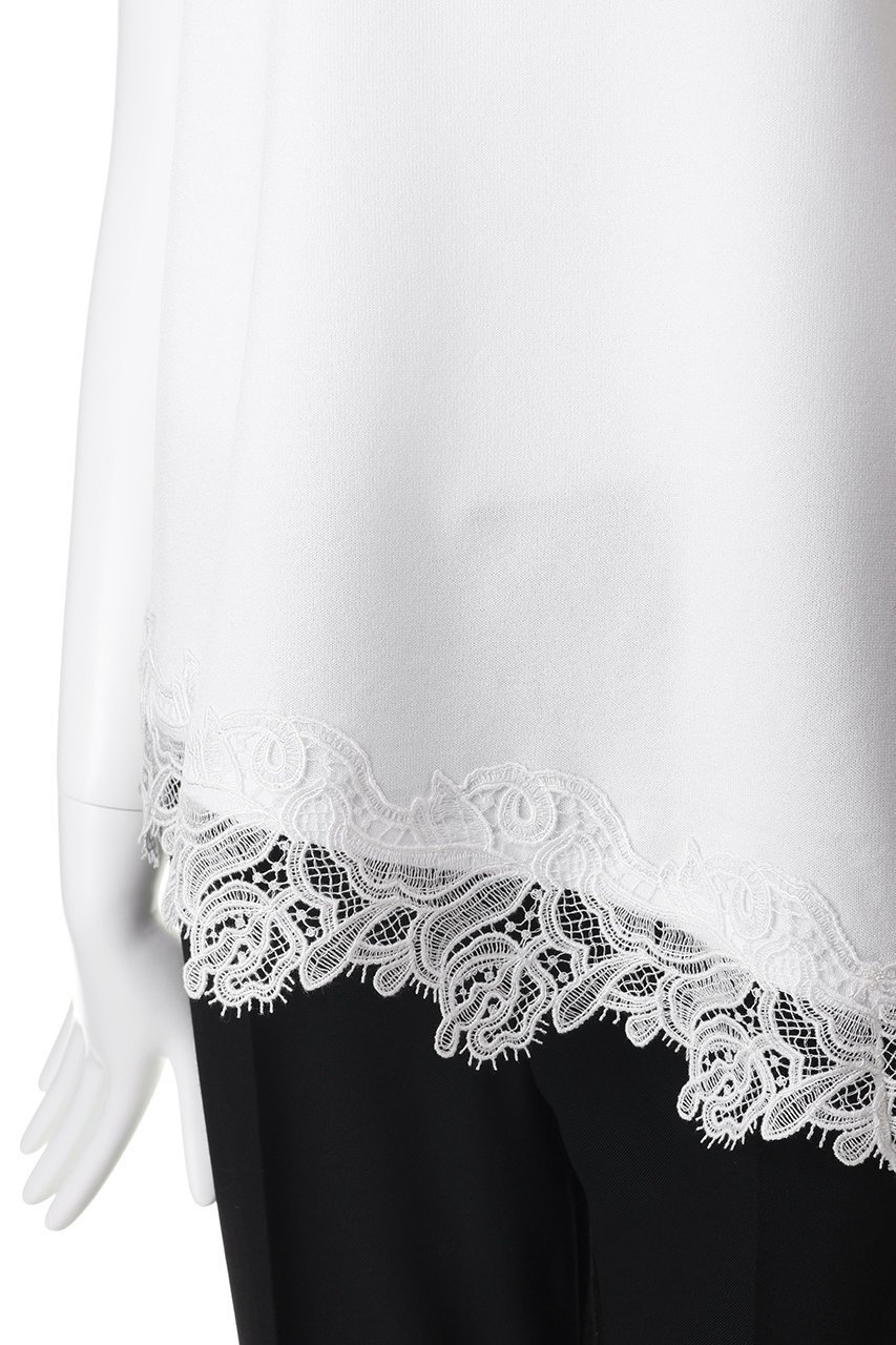 【アナイ/ANAYI】のレースヘムボクシープルオーバー 人気、トレンドファッション・服の通販 founy(ファニー) 　ファッション　Fashion　レディースファッション　Fashion for Women　トップス・カットソー　Cut & Sew Tops　ニット　Knit Tops & Sweaters　カジュアルプルオーバー・ニットトップス　Pullovers & Knit Tops / Casual Pullovers　イレギュラーヘム　Irregular Hem　デニム　Denim, Jeans Material　レース　Lace, Lace Fabric　エレガント 上品　Elegant　新作・新入荷　New Arrivals / New In　other-5|ID: prp329100004923475 ipo3291000000036943196