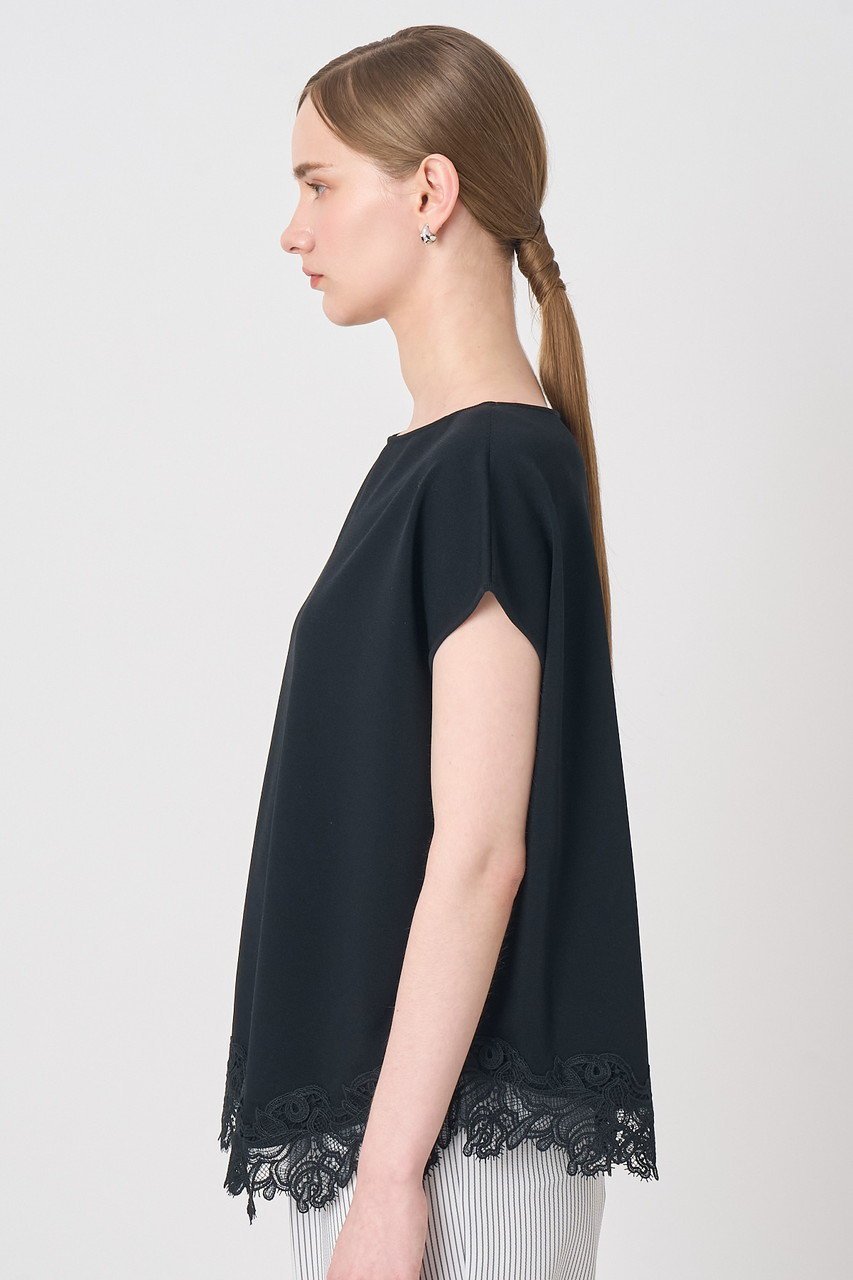 【アナイ/ANAYI】のレースヘムボクシープルオーバー 人気、トレンドファッション・服の通販 founy(ファニー) 　ファッション　Fashion　レディースファッション　Fashion for Women　トップス・カットソー　Cut & Sew Tops　ニット　Knit Tops & Sweaters　カジュアルプルオーバー・ニットトップス　Pullovers & Knit Tops / Casual Pullovers　イレギュラーヘム　Irregular Hem　デニム　Denim, Jeans Material　レース　Lace, Lace Fabric　エレガント 上品　Elegant　新作・新入荷　New Arrivals / New In　other-7|ID: prp329100004923475 ipo3291000000036943201