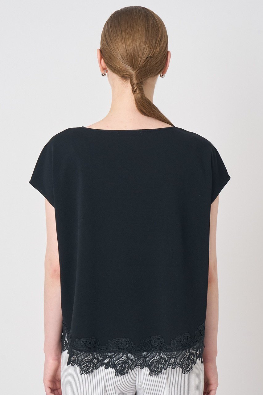 【アナイ/ANAYI】のレースヘムボクシープルオーバー 人気、トレンドファッション・服の通販 founy(ファニー) 　ファッション　Fashion　レディースファッション　Fashion for Women　トップス・カットソー　Cut & Sew Tops　ニット　Knit Tops & Sweaters　カジュアルプルオーバー・ニットトップス　Pullovers & Knit Tops / Casual Pullovers　イレギュラーヘム　Irregular Hem　デニム　Denim, Jeans Material　レース　Lace, Lace Fabric　エレガント 上品　Elegant　新作・新入荷　New Arrivals / New In　other-8|ID: prp329100004923475 ipo3291000000036943203