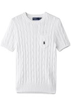 【ラルフローレン/RALPH LAUREN】の【POLO RALPH LAUREN】ケーブルニット コットン ショートスリーブ セーター ホワイト|ID: prp329100004923480 ipo3291000000036943208