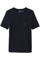 【ラルフローレン/RALPH LAUREN】の【POLO RALPH LAUREN】ケーブルニット コットン ショートスリーブ セーター ネイビー|ID: prp329100004923480 ipo3291000000036943210