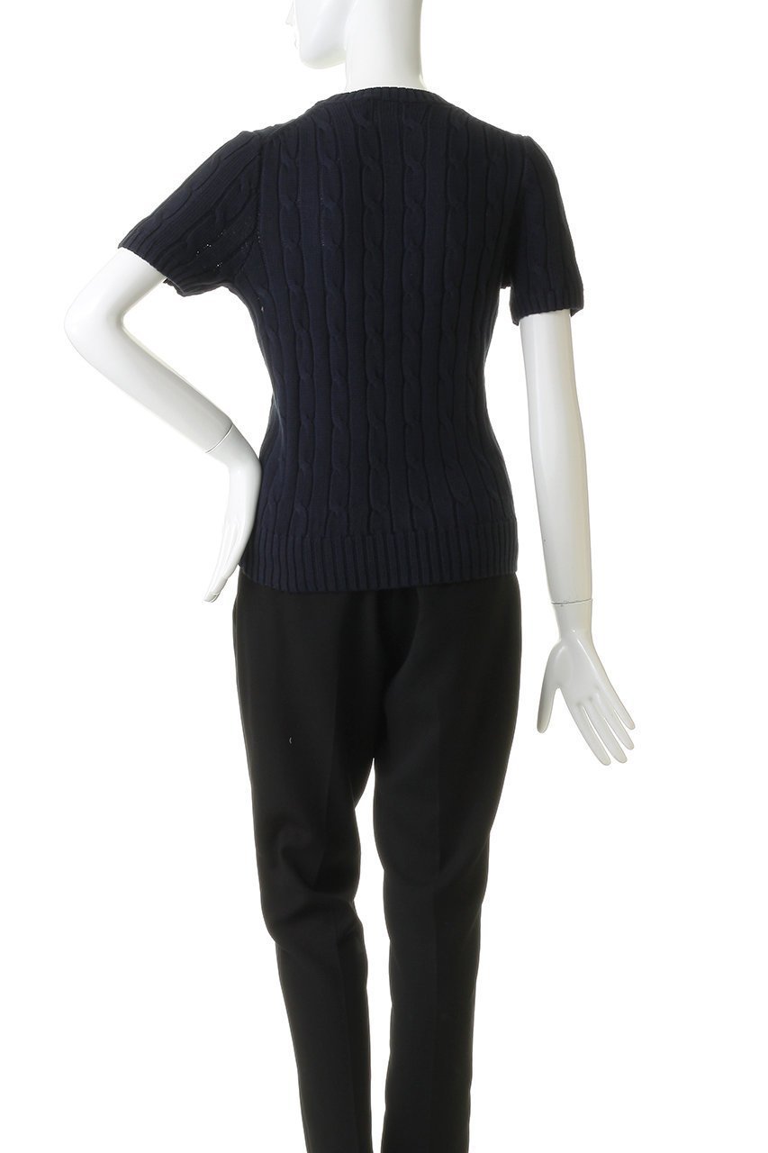 【ラルフローレン/RALPH LAUREN】の【POLO RALPH LAUREN】ケーブルニット コットン ショートスリーブ セーター 人気、トレンドファッション・服の通販 founy(ファニー) 　ファッション　Fashion　レディースファッション　Fashion for Women　トップス・カットソー　Cut & Sew Tops　ニット　Knit Tops & Sweaters　カジュアルプルオーバー・ニットトップス　Pullovers & Knit Tops / Casual Pullovers　ショート　Short, Short Length　シンプル　Simple, Minimal　スリム　Slim, Slim Fit　スリーブ　Sleeve, Long Sleeve / Short Sleeve　セーター　Sweater, Knitwear　バランス　Balance, Style Balance　パッチ　Patch, Appliqué　フィット　Fit, Slim Fit　ポケット　Pocket, Pocket Detail　エレガント 上品　Elegant　半袖　Short Sleeve, Half Sleeve　新作・新入荷　New Arrivals / New In　other-4|ID: prp329100004923480 ipo3291000000036943216