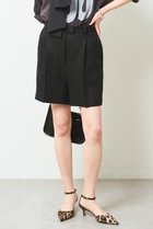 【ウィムガゼット/Whim Gazette】のリネンハーフタックパンツ ブラック|ID: prp329100004923509 ipo3291000000036943428